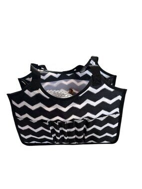 Thirty One Keep It Tote Black Chevron New
